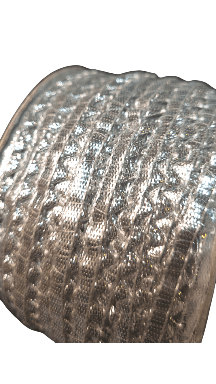 Shiny Silver Thin Lace