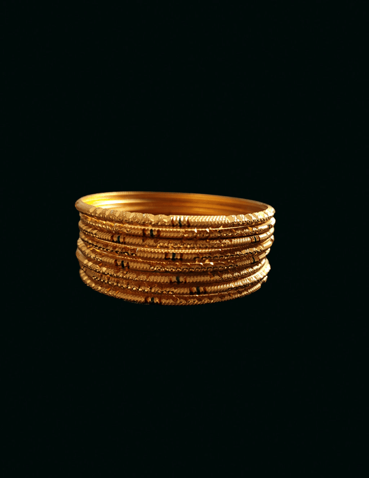 Thin Gold Bangle Set