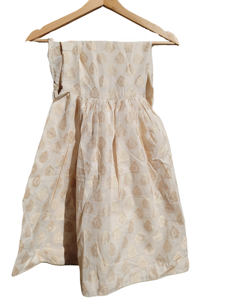 Cotton Banarasi Jacquard Off White Gharara