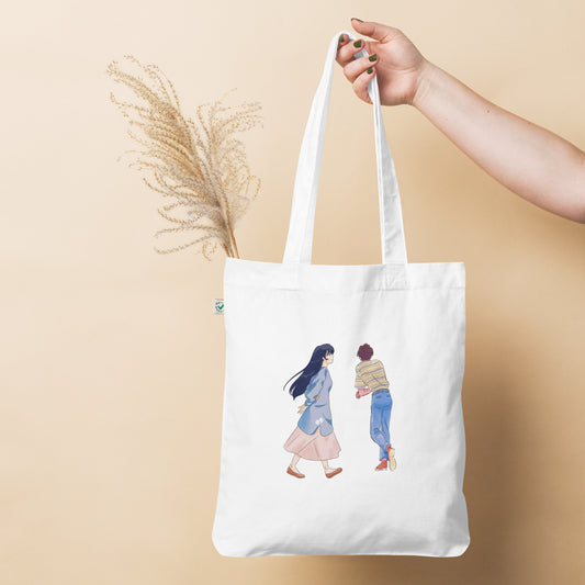 Girl Looking Out For A Guy Anime Tote Bag