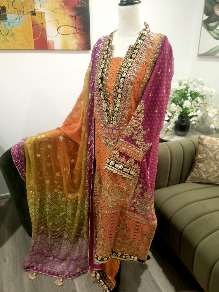 Rust magenta chiffon 3pc