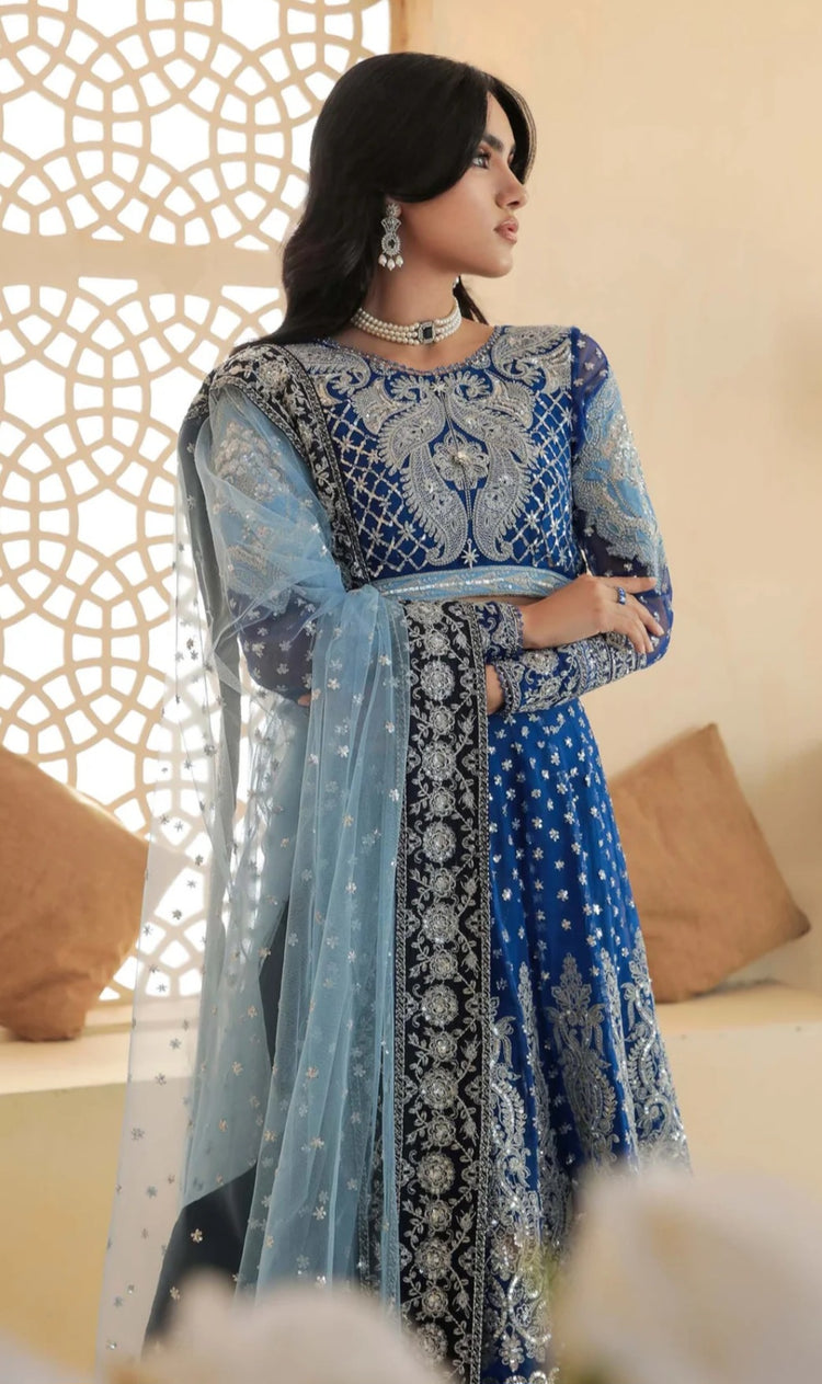 Blue heavy luxury lehnga 3pc