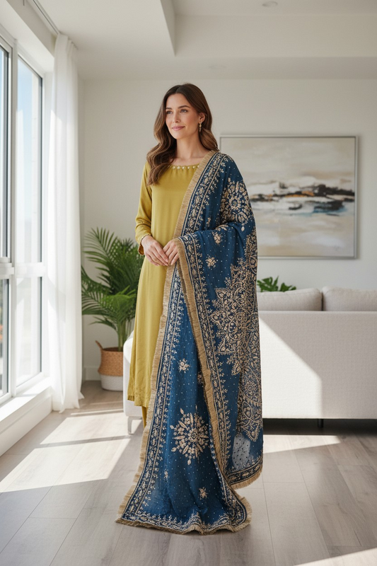 Gotta work silk Duppata