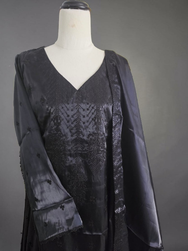 Black Chiffon silk 3pc