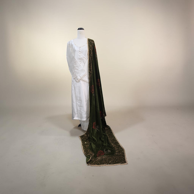 Stone Flower Velvet Shawls