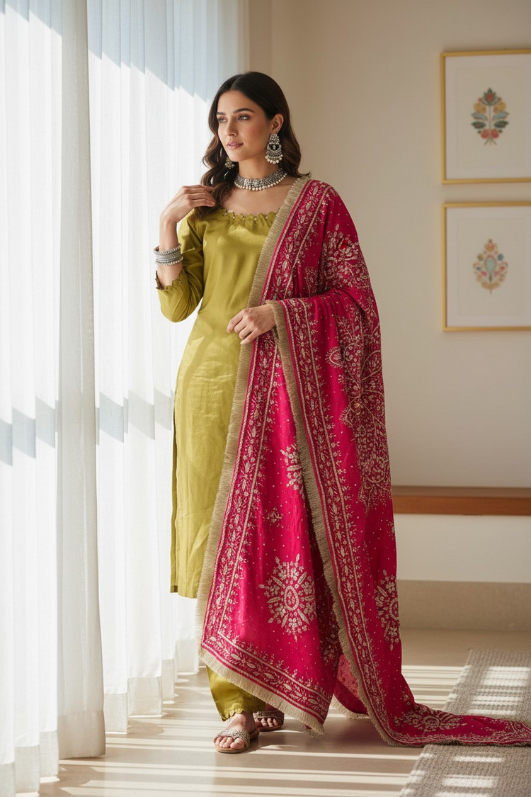 Gotta work silk Duppata