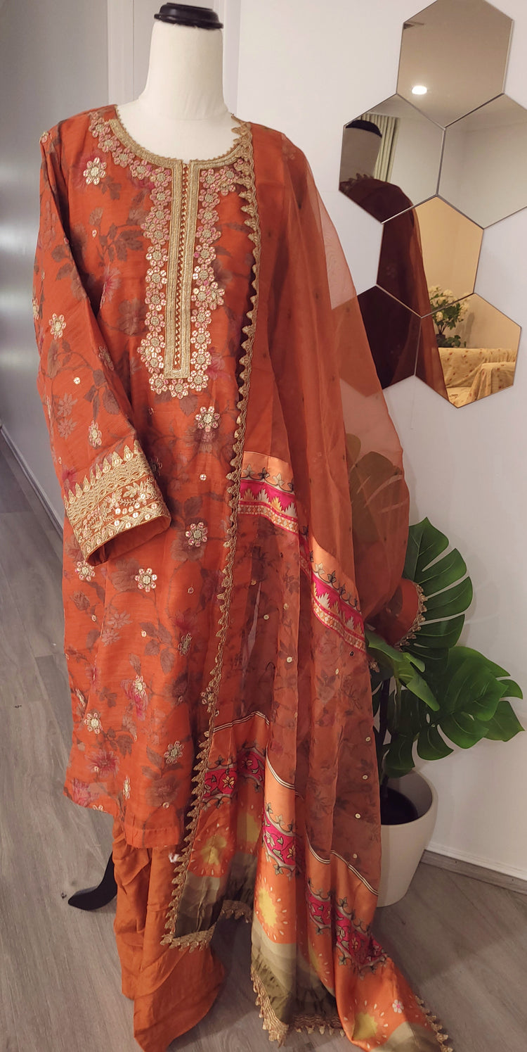 Rusty orange formal 3pc