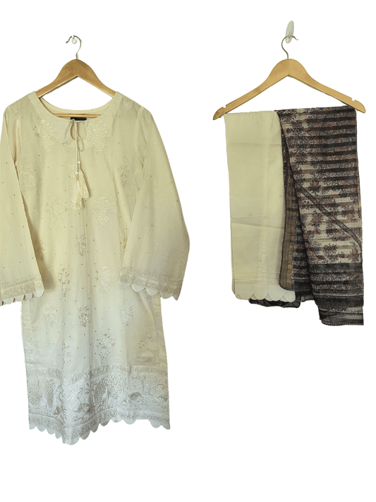 Khaadi Cotton Net Embroidered 2 Piece Suit