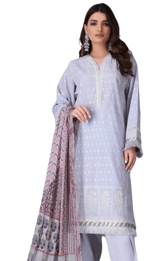 Khaadi Embroidered 2 Piece Suit (Lilac)
