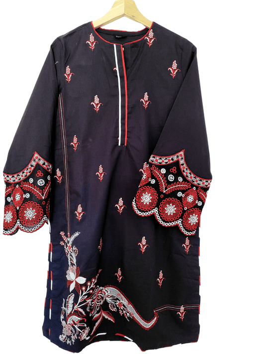 Sapphire luxury embroidered cotton shirt