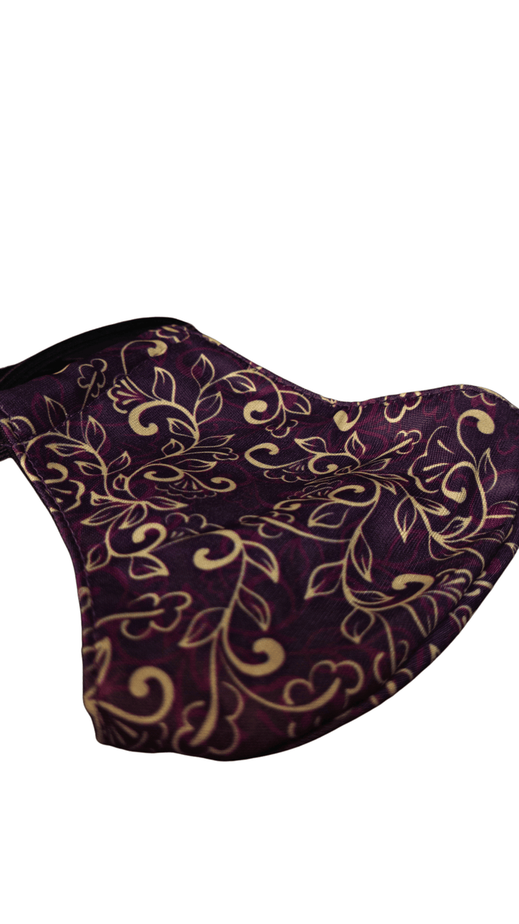 Trendy Resuable Fabric Face Mask (Purple with sophisticated design)